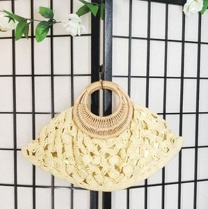 Vintage Handmade Wicker Bag